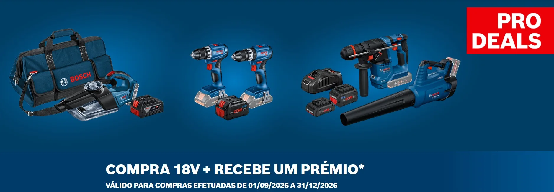 Ferramentas profissionais Bosch em campanha PRO Deals
